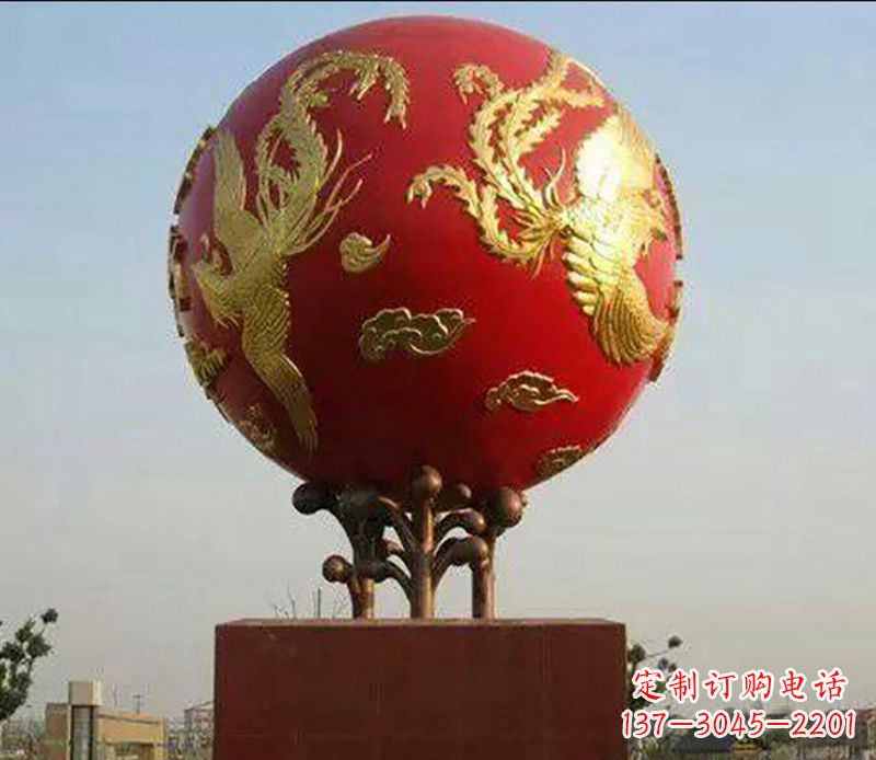 天津不锈钢龙凤呈祥雕塑传统艺术的精美体现
