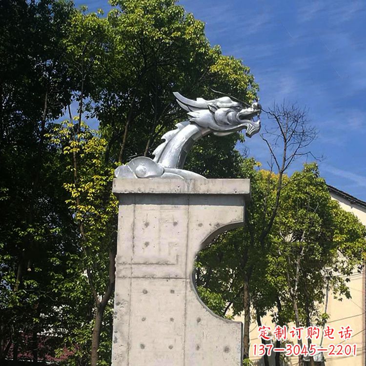 天津不锈钢龙雕塑——传承中华文化精髓