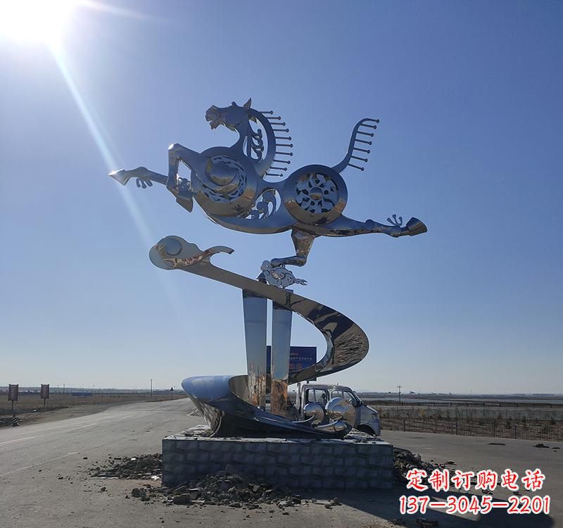 天津不锈钢马踏飞燕城市雕塑