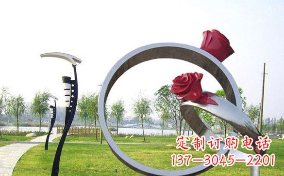 天津不锈钢玫瑰花戒指
