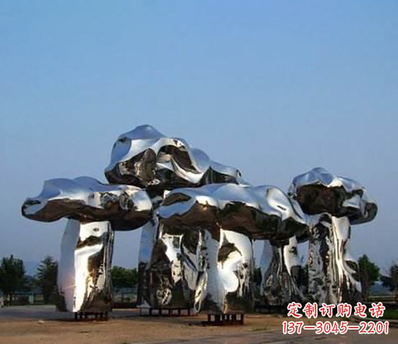 天津不锈钢蘑菇广场雕塑