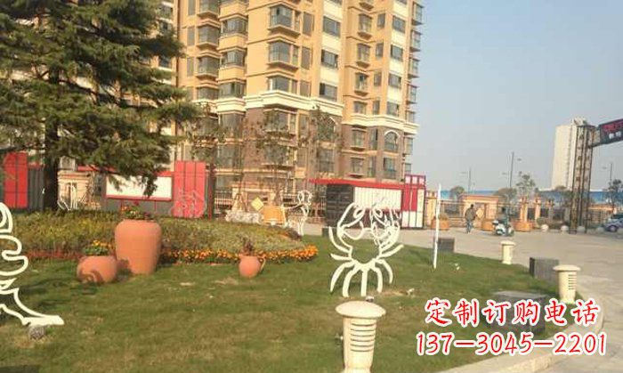 天津不锈钢螃蟹动物雕塑