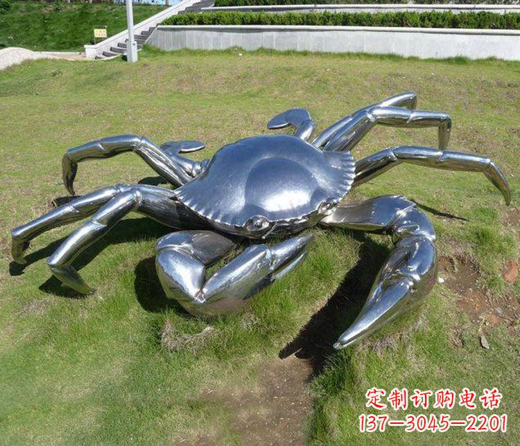天津不锈钢螃蟹公园景观雕塑