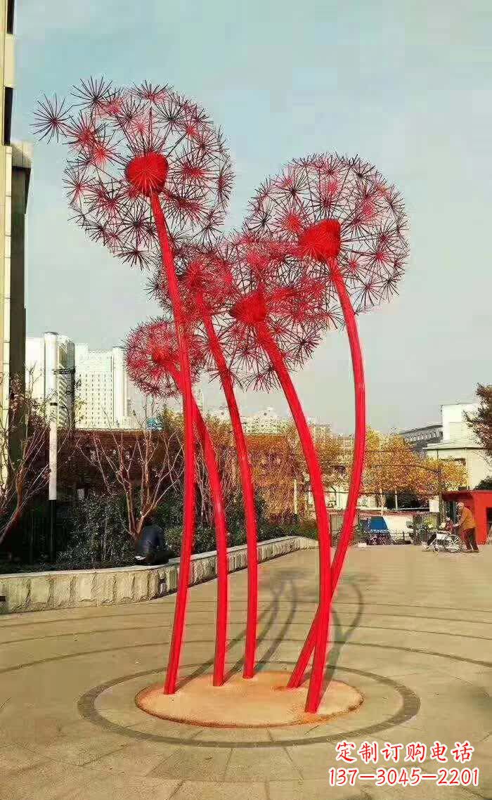天津不锈钢蒲公英美丽的雕塑之作