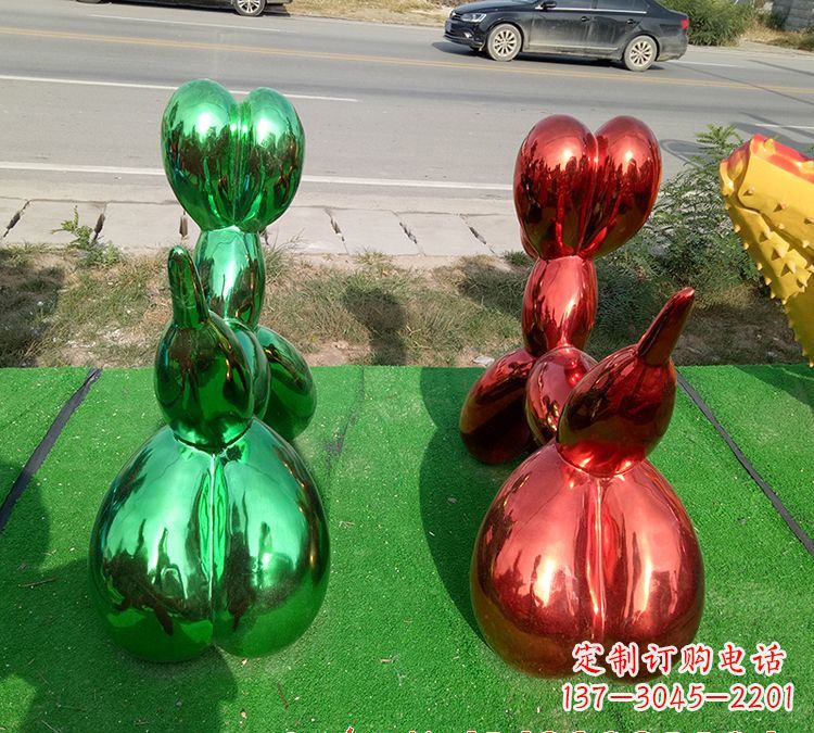 天津不锈钢气球狗雕塑