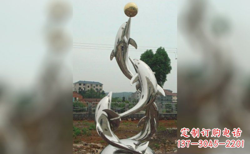 天津不锈钢海豚雕塑的美丽