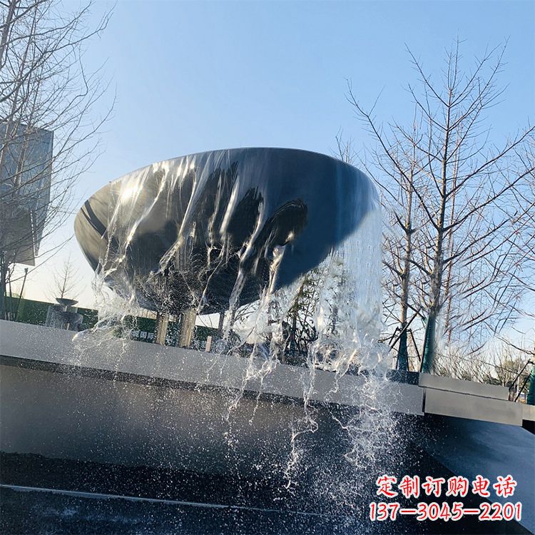 天津不锈钢水钵瀑布喷泉雕塑艺术与美感的完美结合