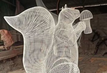 天津不锈钢松鼠雕塑精美的艺术作品