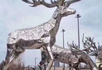 天津不锈钢麋鹿雕塑精美外观、经久耐用
