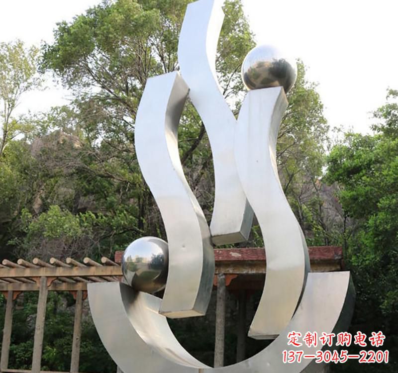 天津不锈钢小区“飘带雕塑”一种充满艺术气息的雕塑