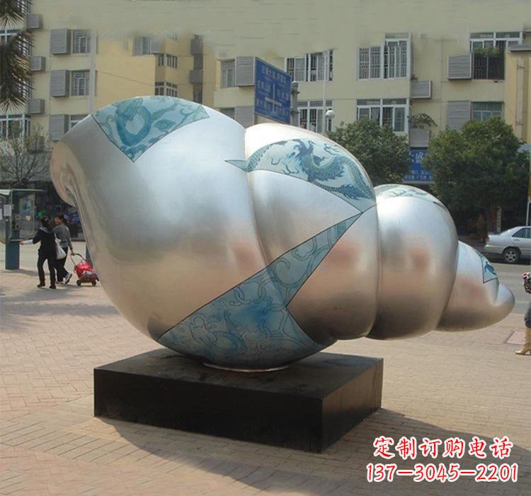 天津不锈钢海螺雕塑——给小区增添美的魅力