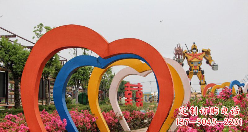 天津不锈钢心形拱门雕塑——浪漫之门