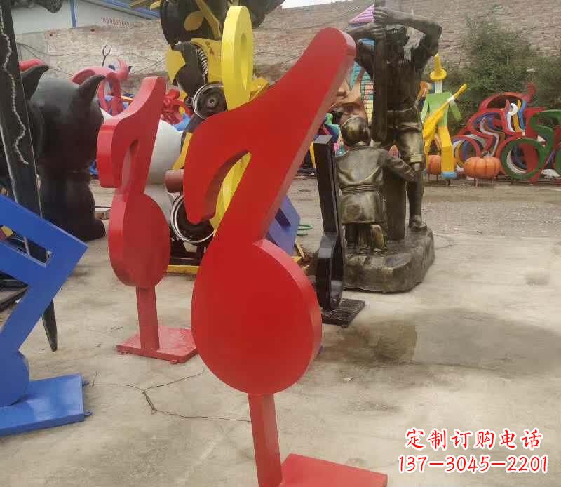 天津不锈钢音符雕塑悠扬的音乐美学