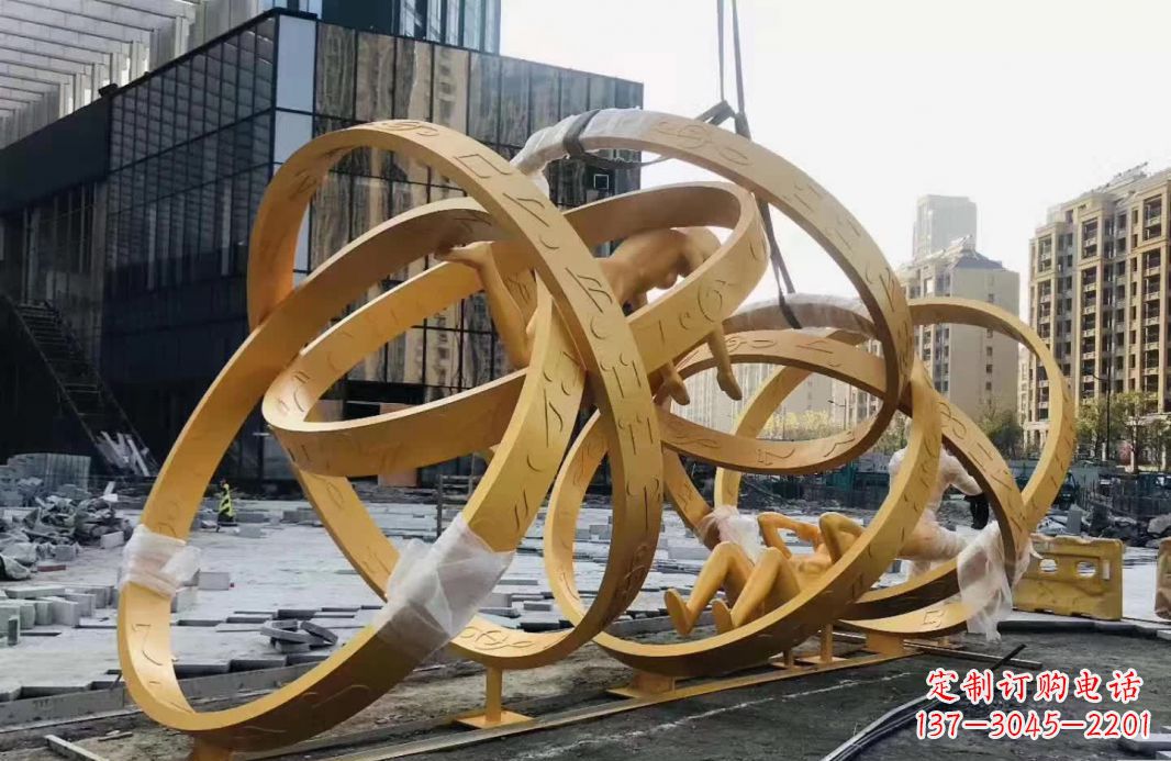 天津不锈钢音符运动人物雕塑艺术融合音乐
