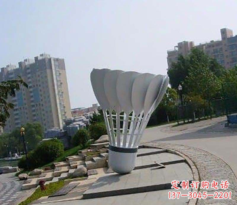 天津不锈钢羽毛球雕塑装点美丽的羽毛球世界