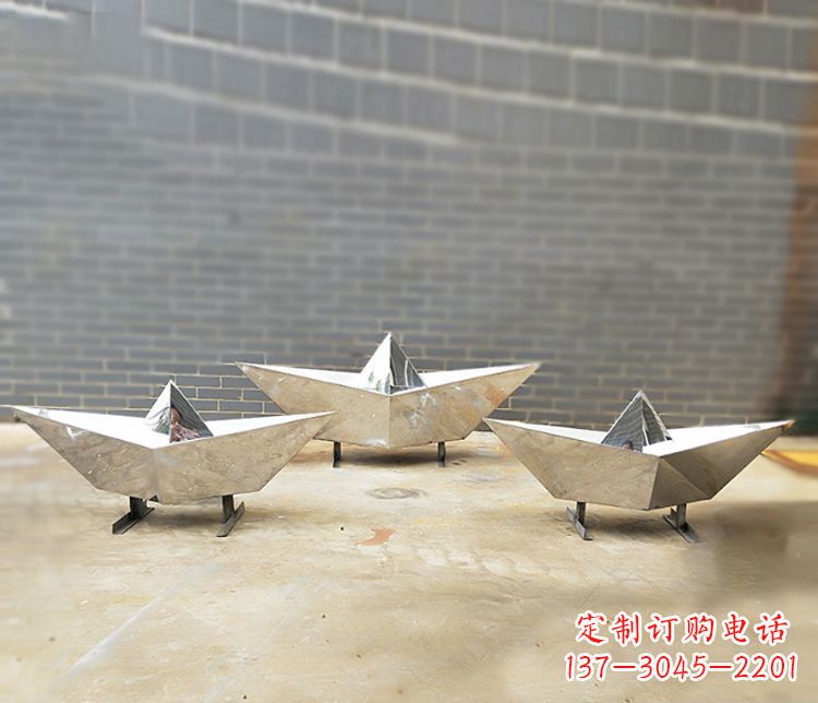 天津不锈钢元宝雕塑精致的艺术品
