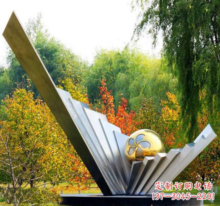 天津不锈钢扇贝雕塑美丽的自然景观