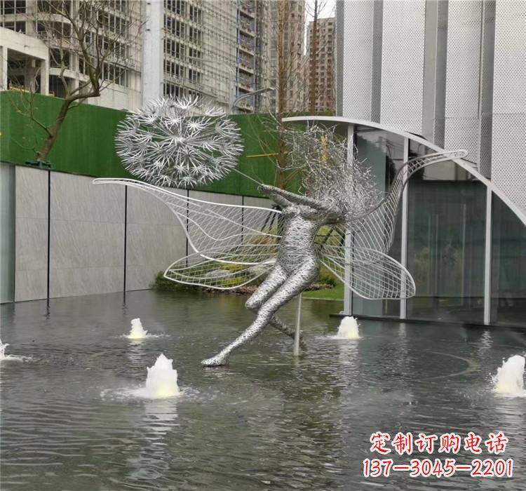 天津美丽的不锈钢蒲公英雕塑