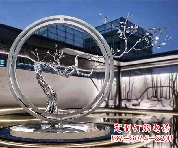 天津不锈钢圆环景观雕塑给城市带来活力与美感