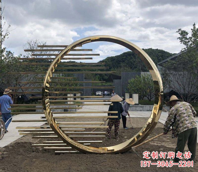 天津不锈钢圆环艺术雕塑——极致精湛的艺术美学