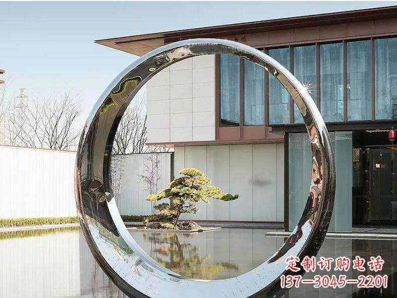 天津不锈钢月亮雕塑精美绝伦