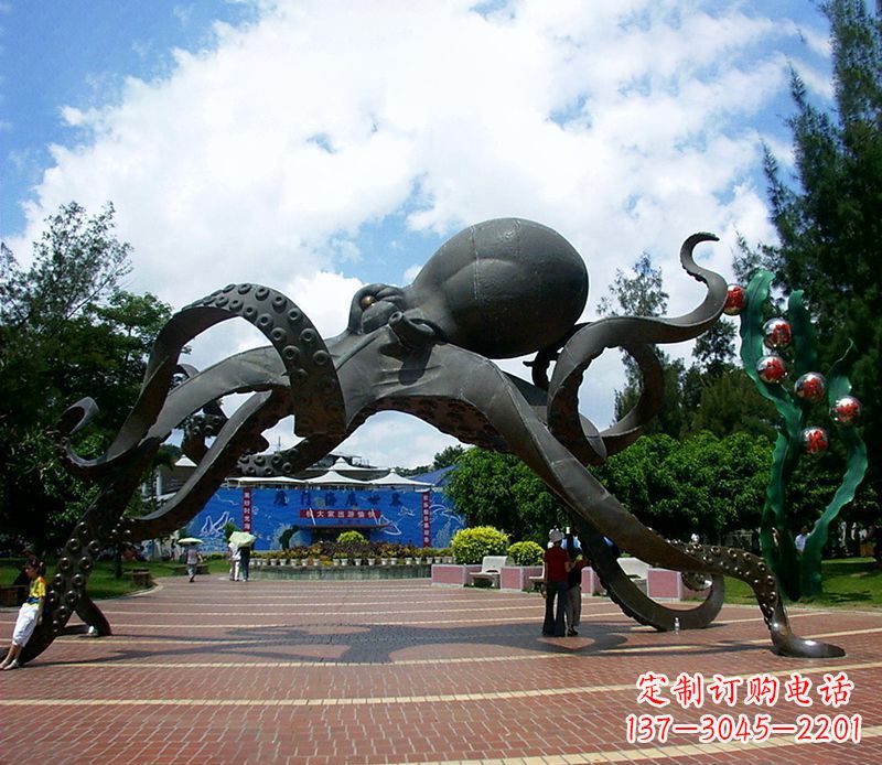 天津不锈钢章鱼雕塑精美艺术品