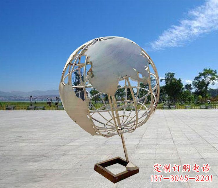 天津神奇的不锈钢地球仪雕塑
