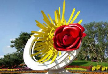 天津不锈钢玫瑰花雕塑——给城市景观带来美丽