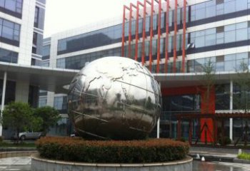 天津不锈钢圆球地球雕塑描绘地球的美丽