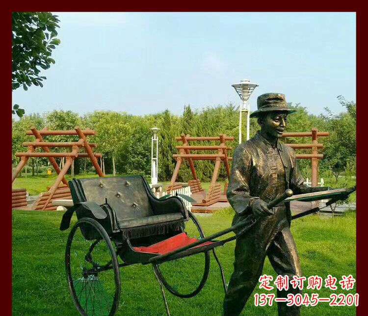 天津细说黄包车夫人雕塑