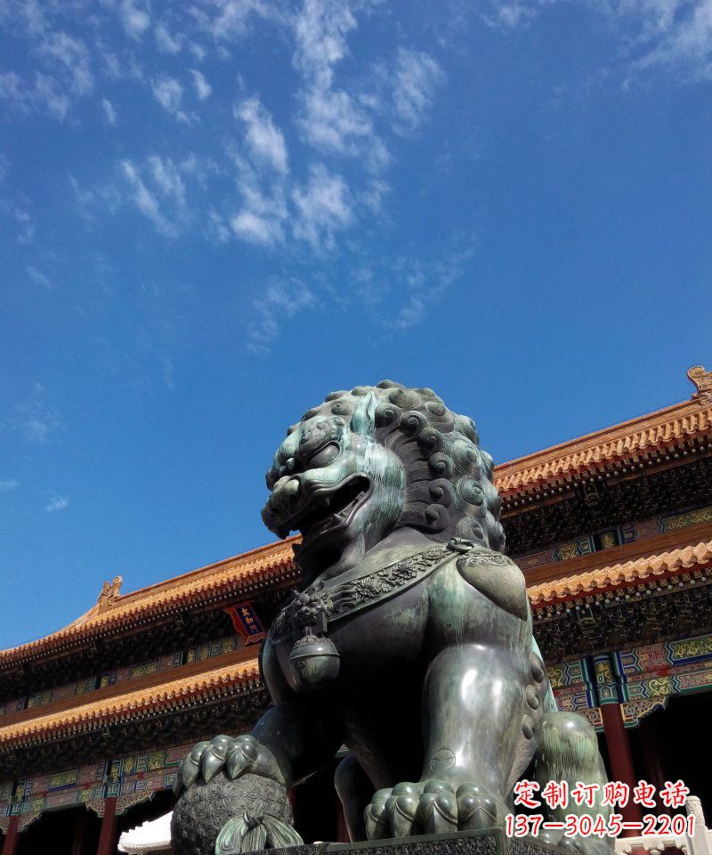 天津铜狮子雕塑——永恒的象征