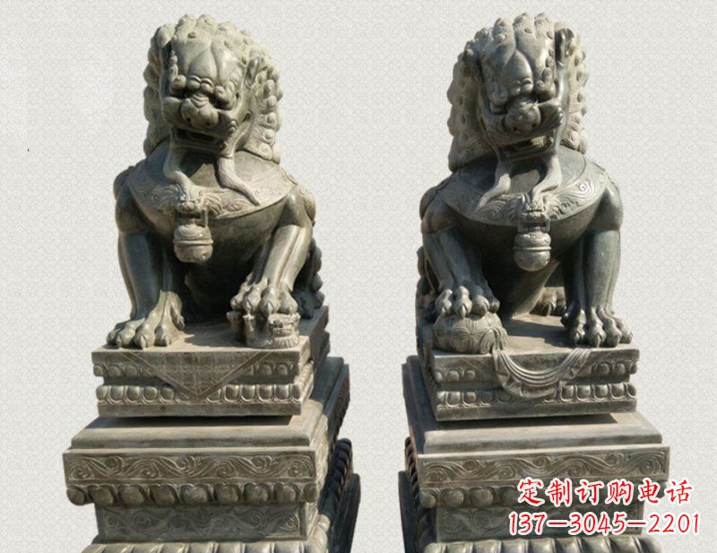 天津狮子雕塑象征王者风范