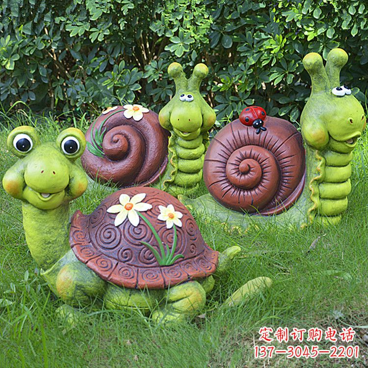 天津蜗牛雕塑——精致的草坪小动物装点