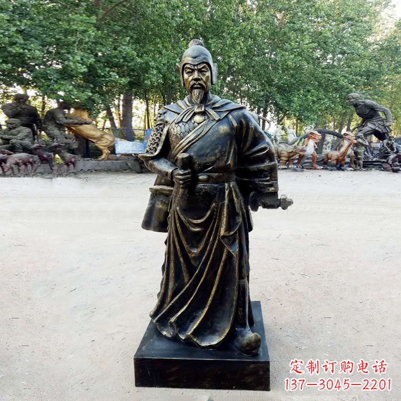 天津李靖--初唐著名人物仿铜雕塑像