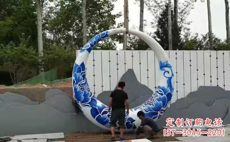 天津创意月亮雕塑广场雕塑户外摆件