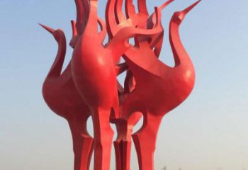 天津仙鹤雕塑一座城市的标志