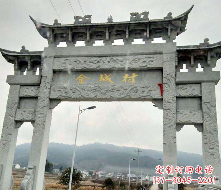 天津该牌坊雕塑。