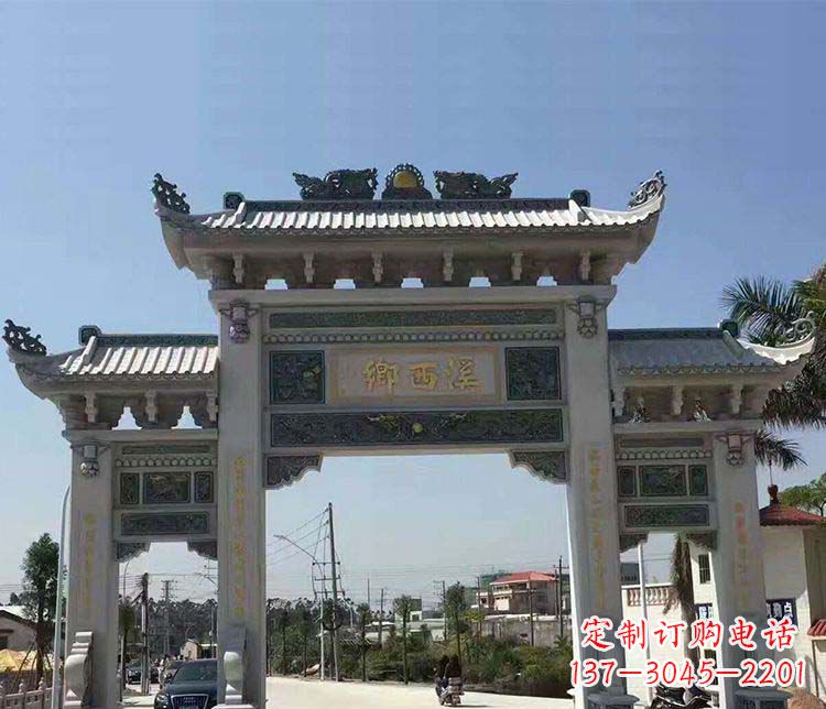 天津石牌坊雕塑——缅怀深厚的历史情谊