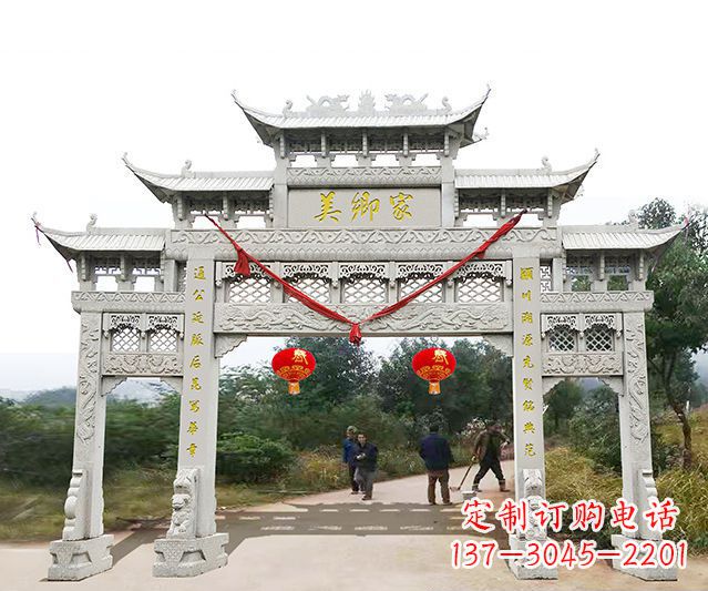 天津牌坊雕塑珍贵的传统文化