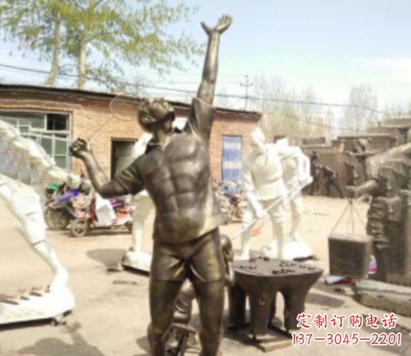 天津羽毛球雕塑传承运动精神