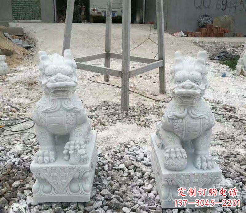 天津麒麟门口镇宅招财石雕