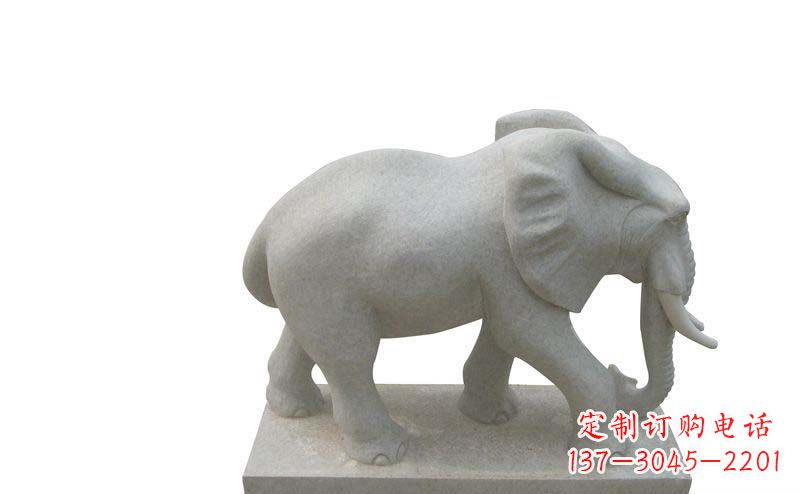 天津大象雕塑大理石大象公园的精美艺术