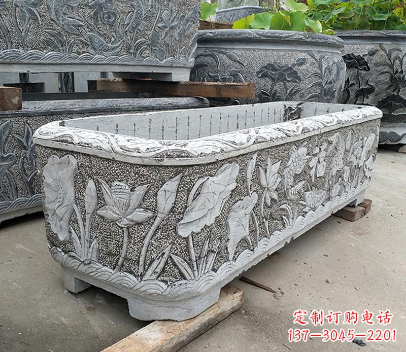 天津大理石菊花水缸雕塑