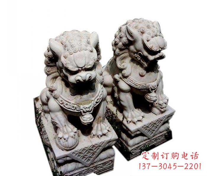 天津大理石仿古石狮子雕塑