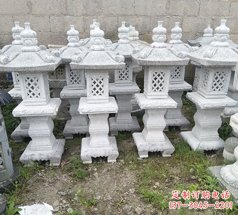 天津精美大理石石灯雕塑