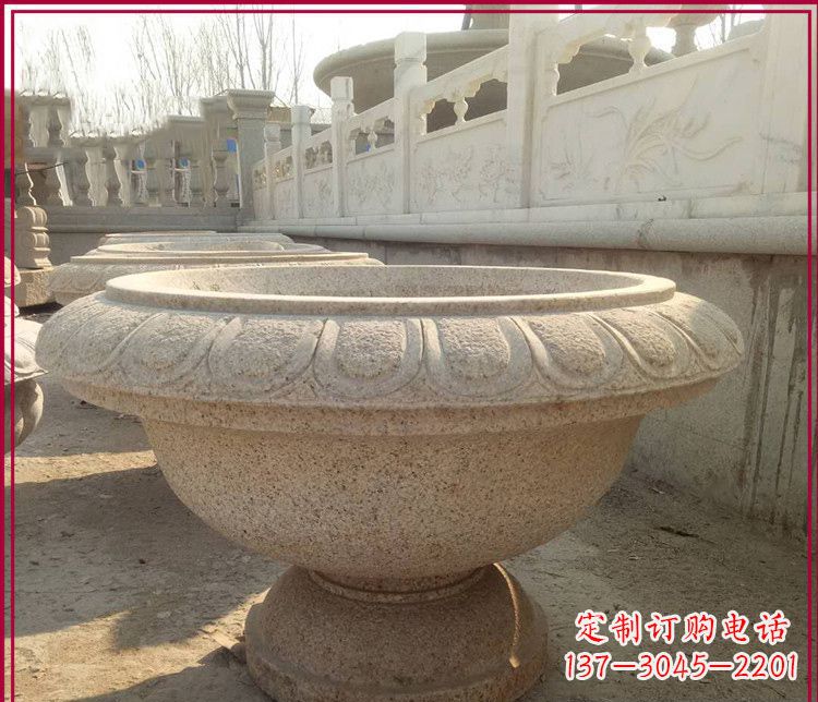 天津大理石花盆雕塑