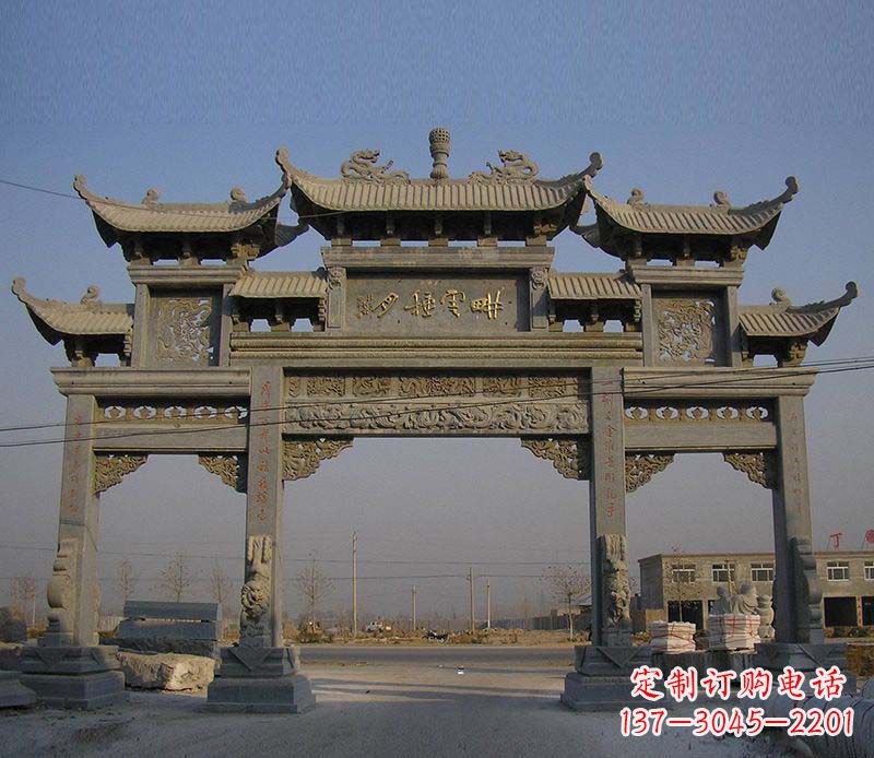 天津大理石牌楼雕塑定制