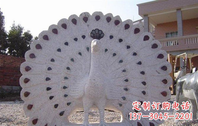 天津精美绝伦的孔雀石雕塑