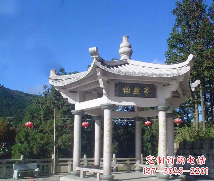 天津精美大理石凉亭雕塑
