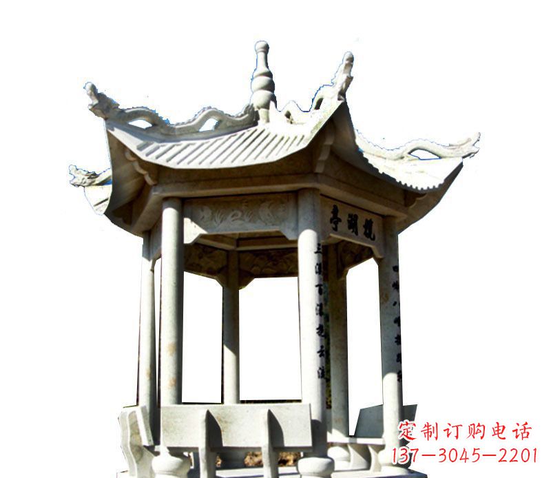 天津大理石凉亭石雕,历史韵味浓郁